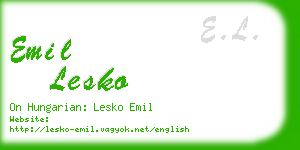 emil lesko business card